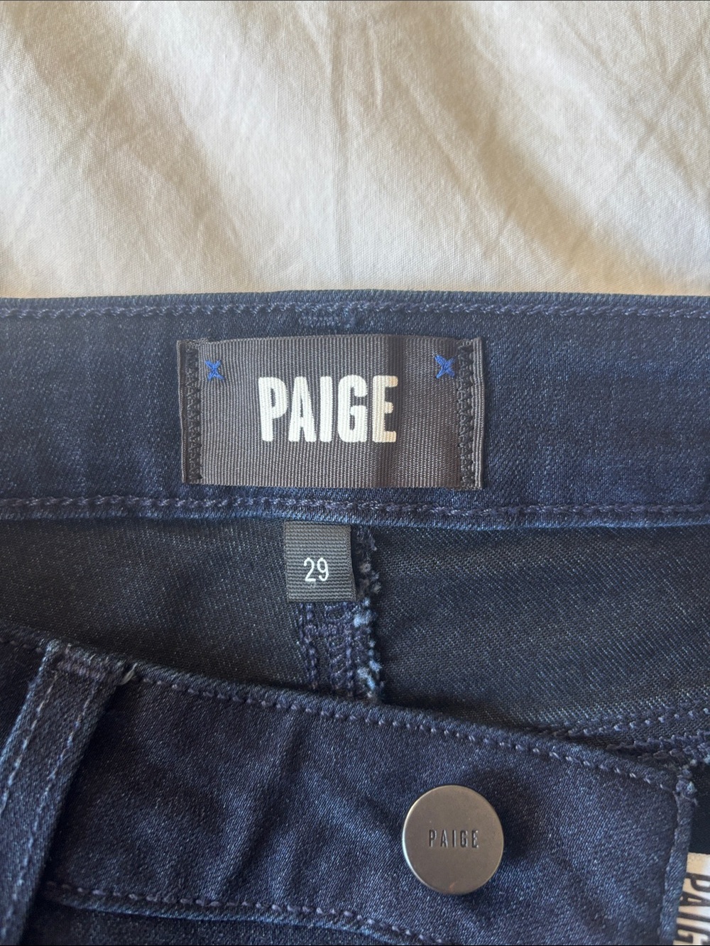 Paige Denim Hoxton Crop Skinny Jeans in Dark Navy Wash, 29 - Picture 6 of 8